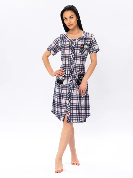 DINAR CLOTHES Халат домашний трикотажный на пуговицах
