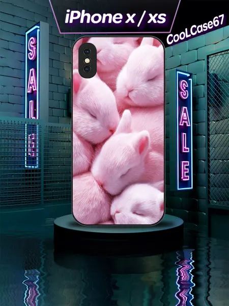 CooLCase67 Чехол на Iphone x зайчики
