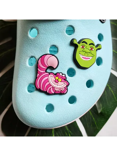 Fun_Jibz Джибитс на crocs Шрек Чеширский кот детские мультяшки