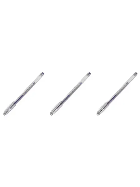 CROWN Ручка гелевая неавтоматическая Hi-Jell синяя HJR-500B, 3шт