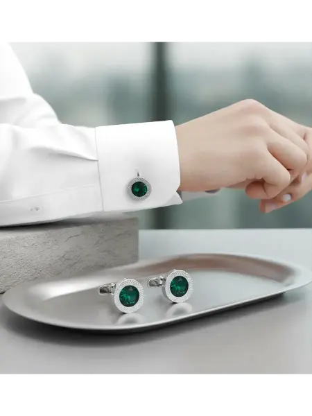 CufflinksBoutique Элегантные запонки из бижутерного сплава, 2 шт