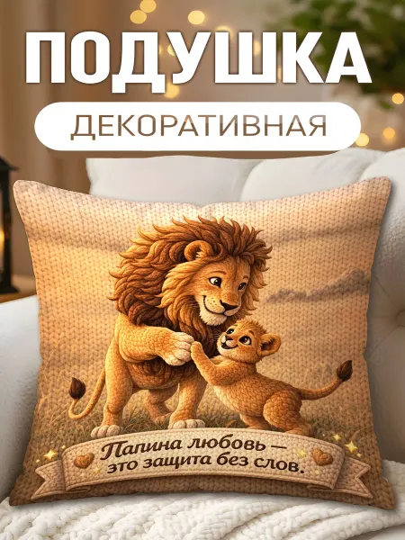 CupArt! Подушка декоративная Папина любовь - это защита без слов