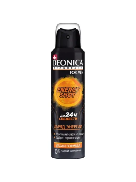 Deonica. Дезодорант For Men Vegan Formula Energу Shot, 150мл