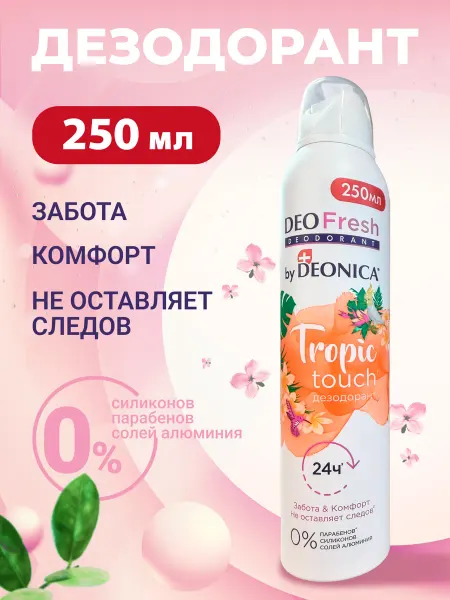 DEONICA дезодорант tropic toush 250мл 1шт