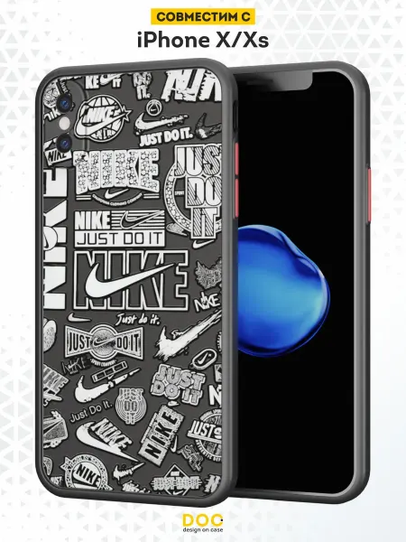 DesignOnCase Чехол Бампер на iPhone X XS с принтом Nike