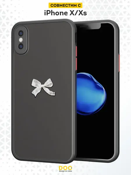 DesignOnCase Чехол Бампер на iPhone X XS с принтом Бант