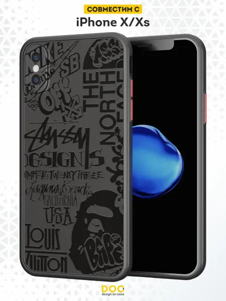 DesignOnCase Чехол Бампер на iPhone X XS с принтом Бренд