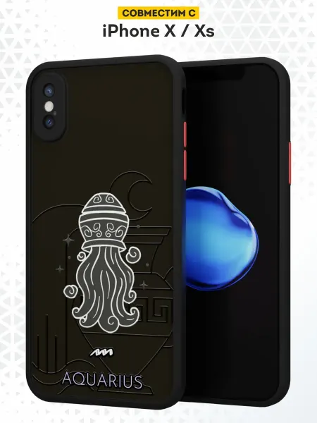 DesignOnCase Чехол Бампер на iPhone X XS с принтом Водолей