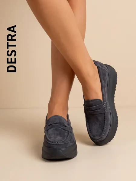 Destra Мокасины женские замшевые на платформе