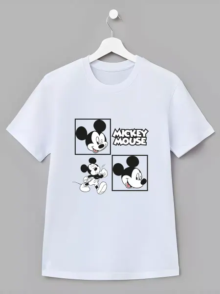 Nuobi Kids Детская футболка Микки Маус Disney Ретро Принт Граффити