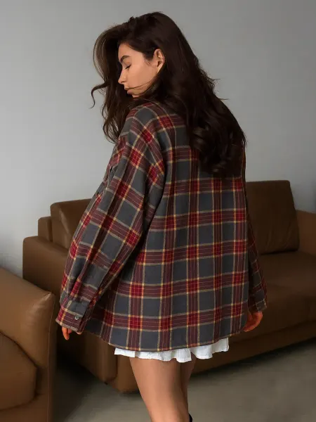 Elle store Рубашка в клетку оверсайз