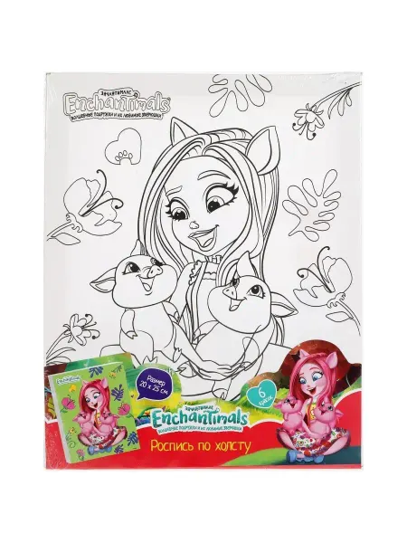 Мульти Арт Набор для творчества картина на холсте Enchantimals