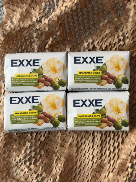 EXXЕ Косметическое мыло Exxe макадамия и олива 90 гр 4 штуки