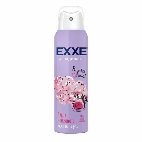EXXE Дезодорант женский спрей Powder touch Пудра и нежность