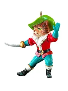 Елочная игрушка Кот в сапогах новогодние украшения для интерьера дома фигурки на елку серии сказки