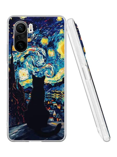 QuestCase Чехол на Xiaomi Poco F3 с принтом Котик