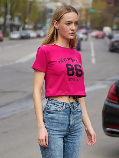 FashionSofi Футболка топ летняя с принтом