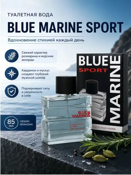 Festiva Туалетная вода мужская Blue Marine SPORT 85 мл