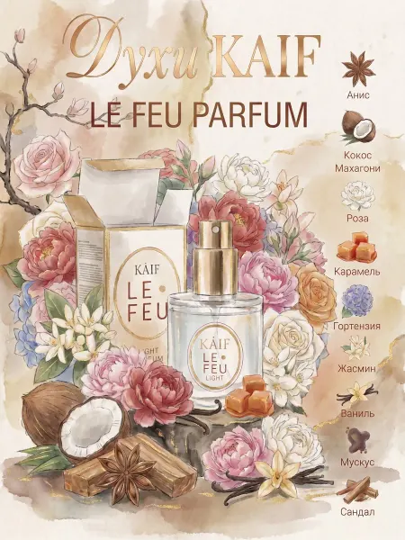 KAIF Духи женские стойкие Le Feu D'Issey Light 15 мл Issey Miyake
