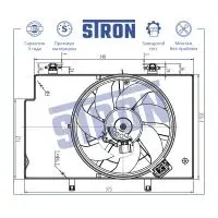 Вентилятор охлаждения двигателя stron stef013 ford fiesta mk6 STRON STEF013