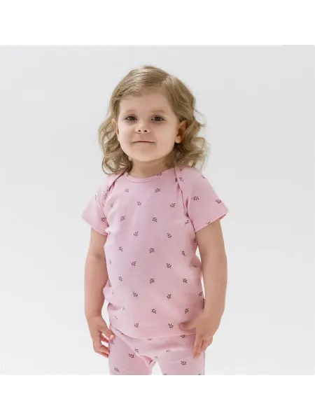 Fiishka Футболка развивающая Toddler-розовые цветы