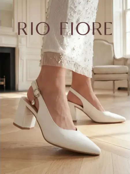 Rio Fiore Туфли с острым носом слингбэки на низком каблуке свадебные