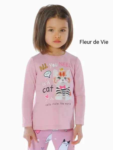 Fleur de Vie Лонгслив с печатью в садик детский