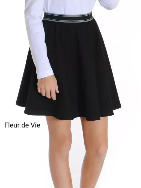 Fleur de Vie Юбка школьная на резинке миди