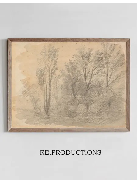 Re.productions Постер Study of Trees - Thomas Gainsborough