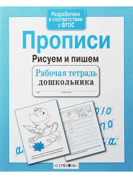 Стрекоза Рабочая тетрадь дошкольника. Прописи. Рисуем и пишем