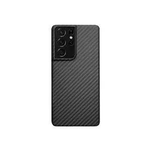 Чехол на Samsung Galaxy S21 Ultra, кевлар (арамид) сверхпрочный, черный