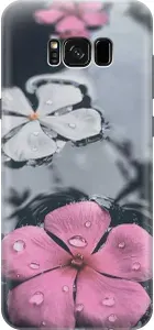 Силиконовый чехол на Samsung Galaxy S8+ / Самсунг С8 Плюс с принтом "Фиалки в воде"