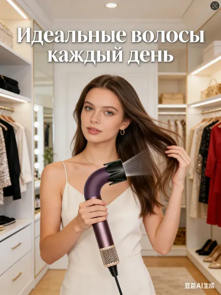 Gamma Piu Фен для волос профессиональный с насадками и ионизацией