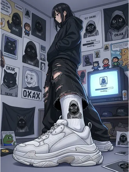 GEEK POWER SOCKS Смешные носки с принтом из мема про кота окак