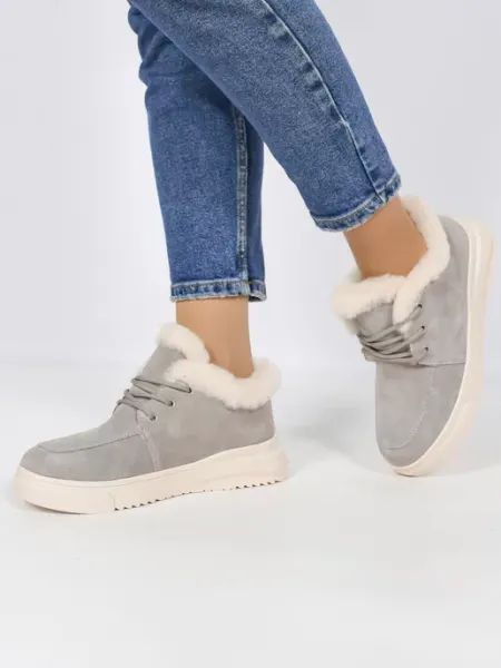 Geronea Shoes Ботинки зимние замша натуральная на платформе