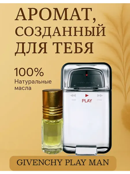 Новогодние духи парфюм стойкий GIVENCHY PLAY MAN 3 мл