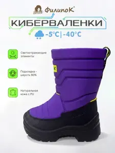 Дутики Филипок зимние детские натуральная шерсть КИБЕРВАЛЕНКИ