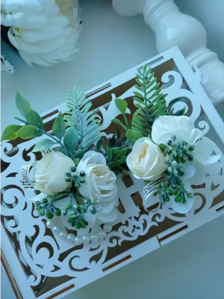 Wedding by Gulya бутоньерка жениха + браслет набор