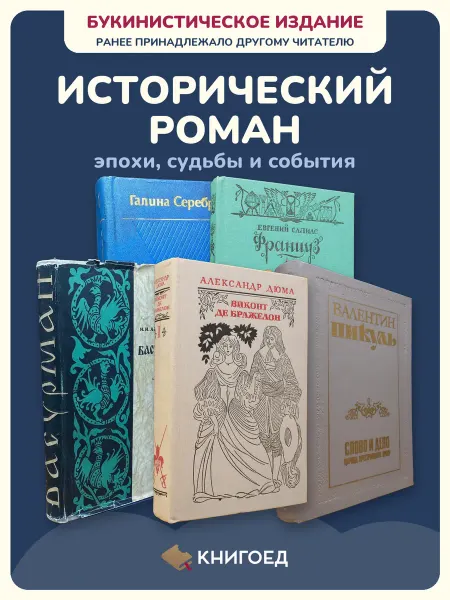 Книгоед Исторические романы Серебрякова Салиас Лажечников Дюма