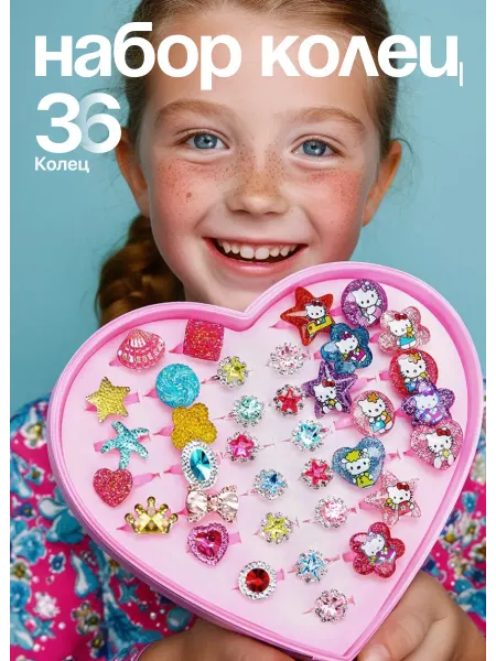 KESHFIX Набор детских колец Hello Kitty