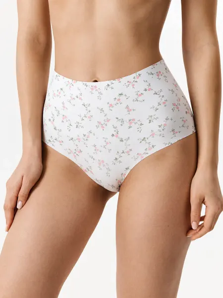 Infinity Lingerie Трусы бесшовные с высокой посадкой в цветочек