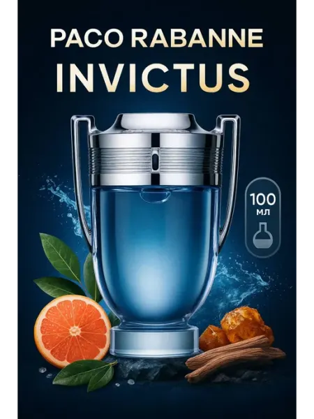 Духи в подарок Духи мужские стойкие Paco Rabanne Invictus 100 мл