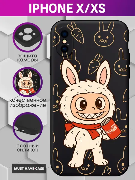MustHaveCase Чехол на iPhone X Xs с принтом Лабубу Лабуба Labubu