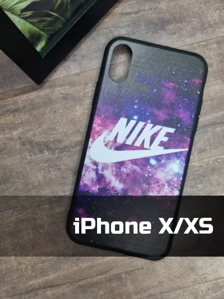 MixCase Чехол на iPhone Х XS черный эмблема найк