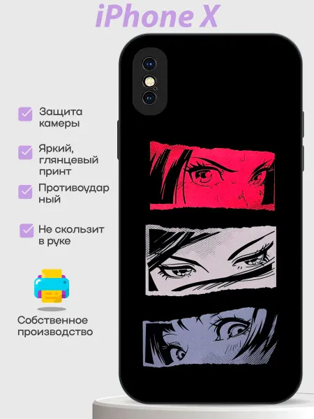 PhoneCover Чехол на iPhone X с принтом аниме