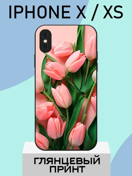 PlusPrint Чехол на iPhone X тюльпаны