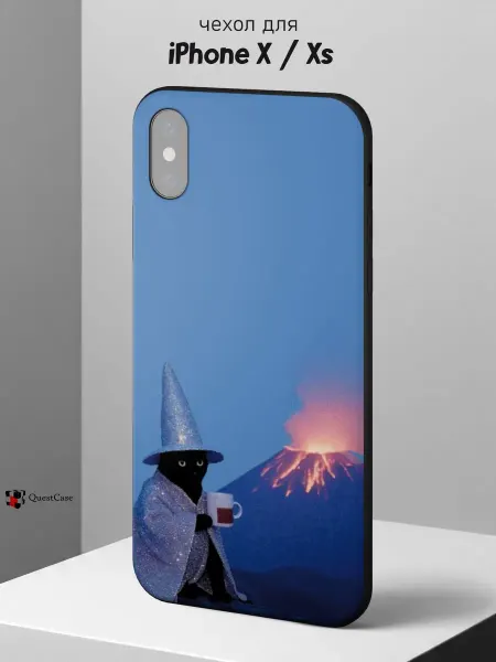 QuestCase Чехол на iPhone X и XS с принтом Мем