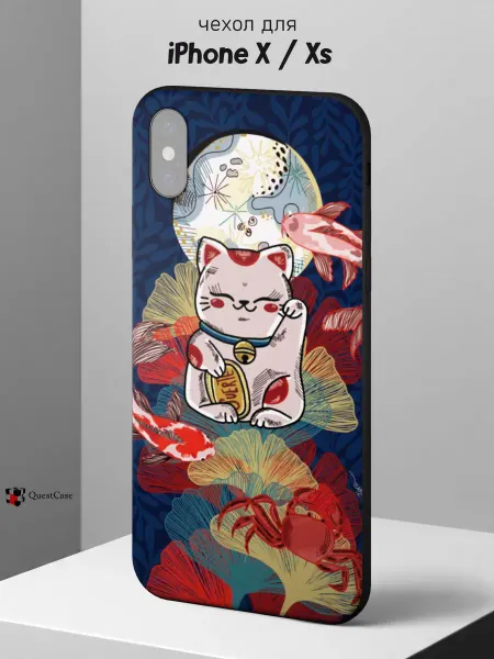 QuestCase Чехол на iPhone X и XS с принтом Япония