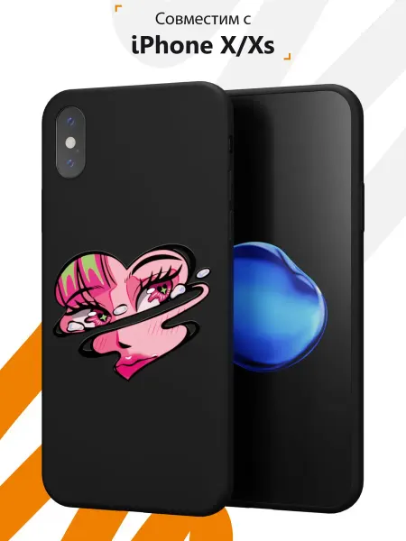 Мобилиус Чехол на iPhone X и XS с принтом Взгляд