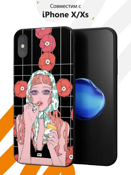 Мобилиус Чехол на iPhone X и XS с принтом Девушка